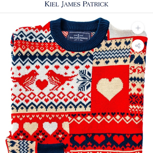 Kiel James Patrick Red and White Sweater - Picture 2 of 7